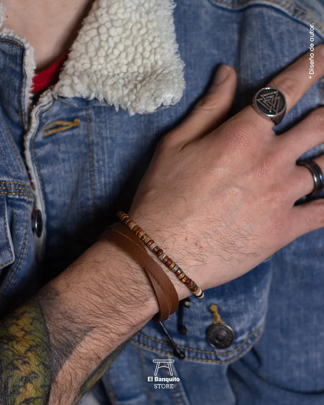 Pulsera de Jaspe Picasso para Hombre
