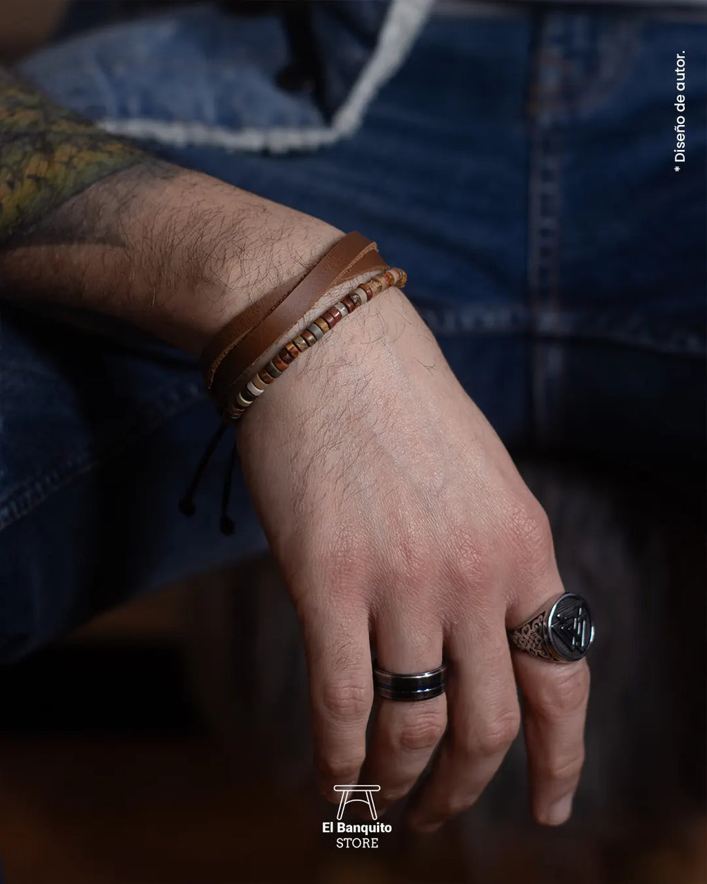 Pulsera de Jaspe Picasso para Hombre