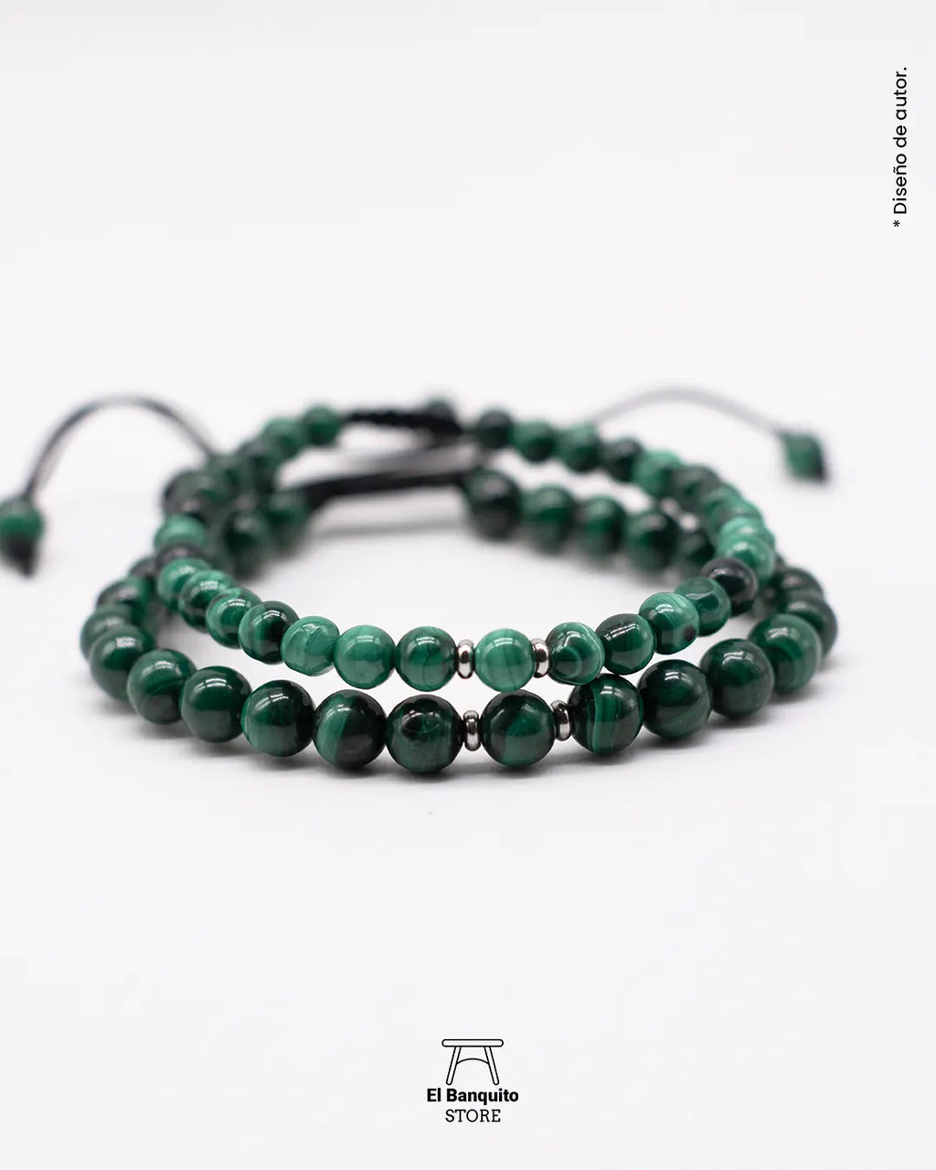 Set de Pulseras de Pareja con Malaquita Natural