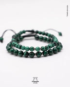 Set de Pulseras de Pareja con Malaquita Natural