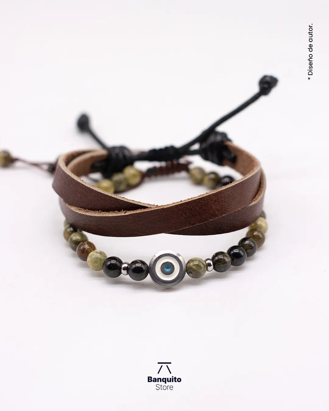 Pulsera Granate Verde Natural