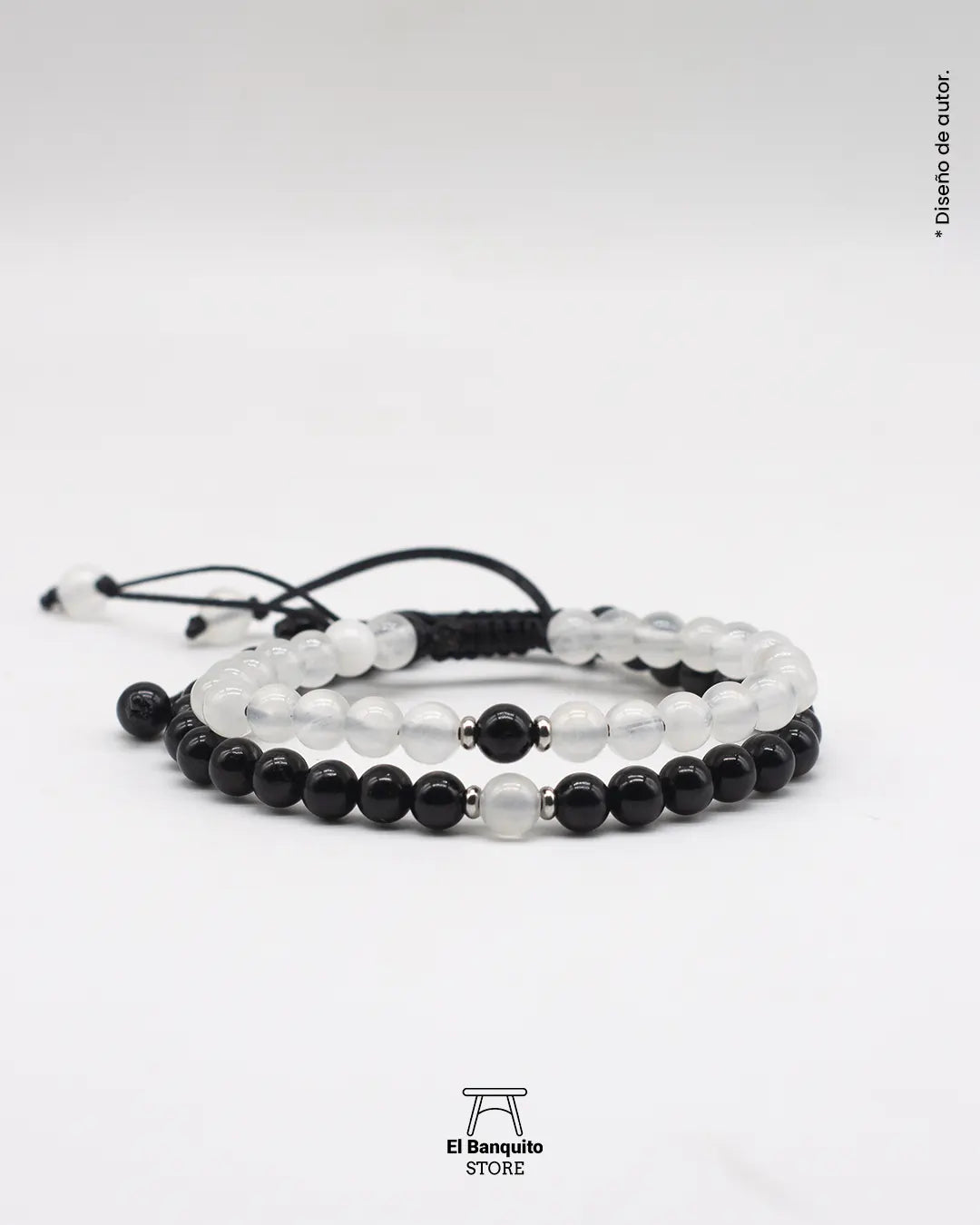 Set de Pulseras Selenita y Turmalina