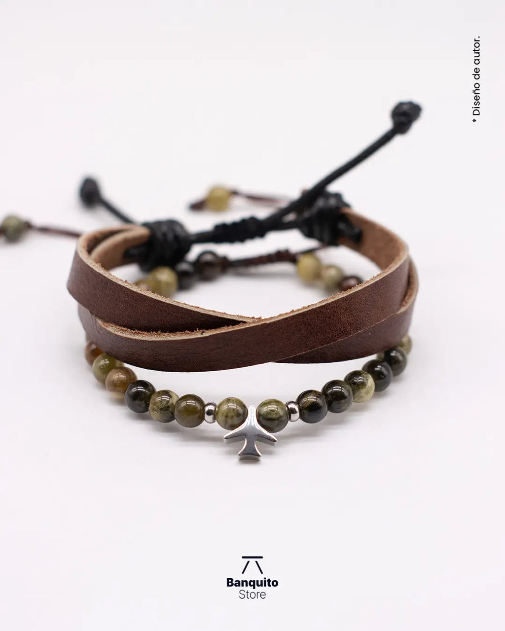 Pulsera Granate Verde Natural