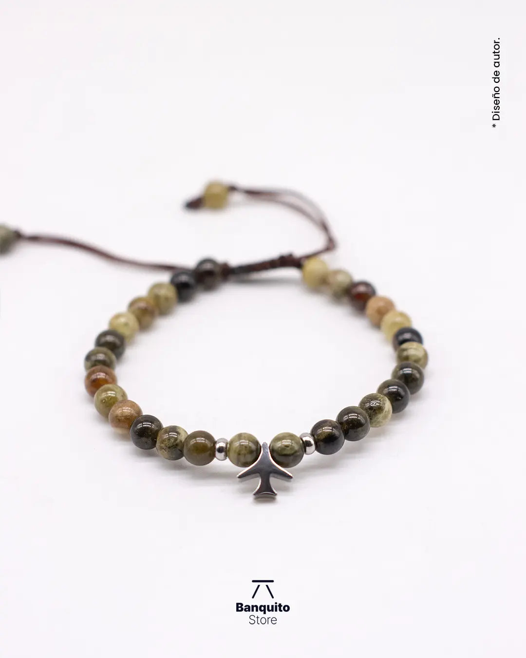 Pulsera Granate Verde Natural