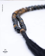 Japa Mala de Ojo de Halcón y Ojo de Tigre Matte | Hecho a Mano
