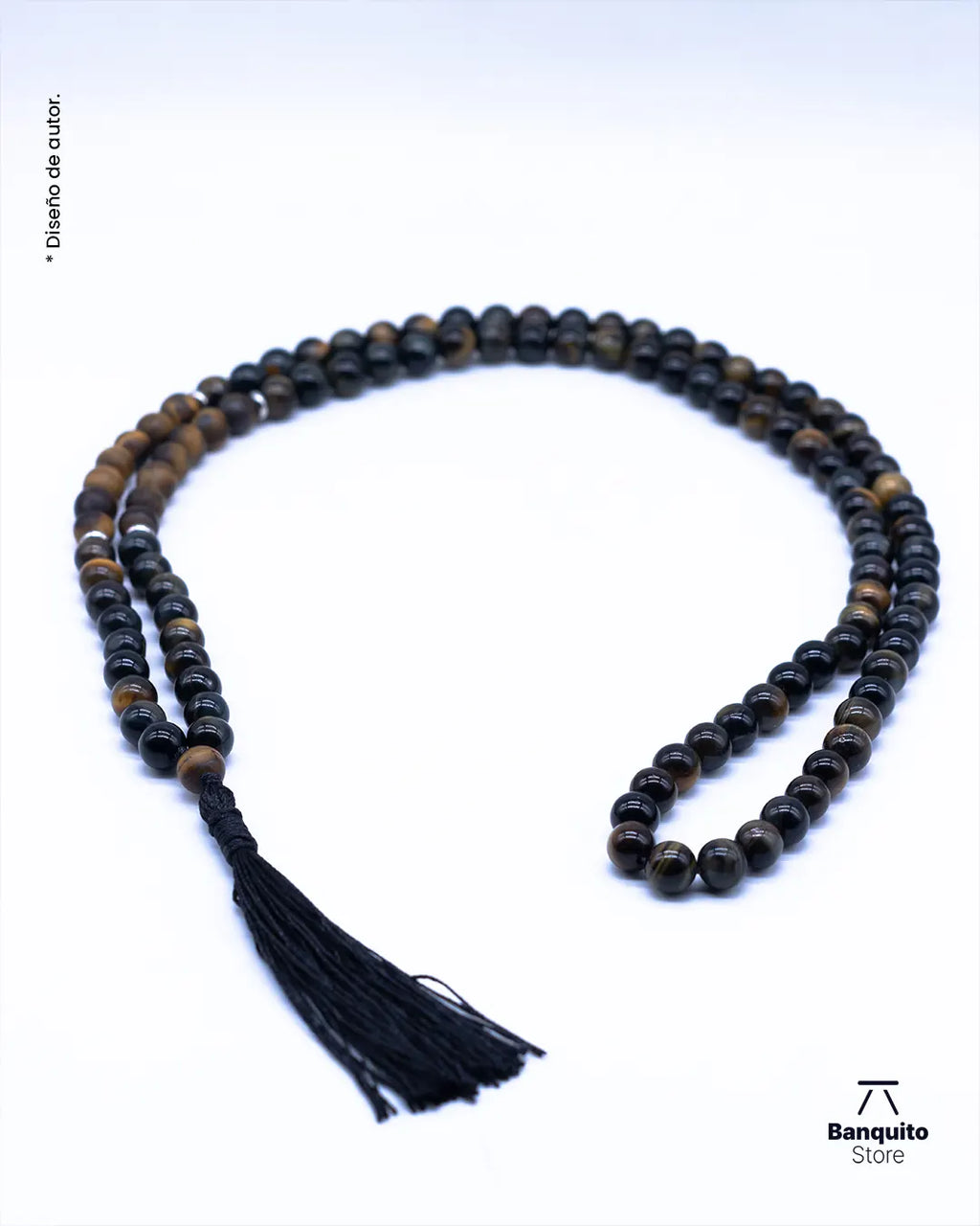 Japa Mala de Ojo de Halcón y Ojo de Tigre Matte | Hecho a Mano