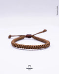 Pulsera de Cordón Café con Nudo Tibetano | Joyería Artesanal