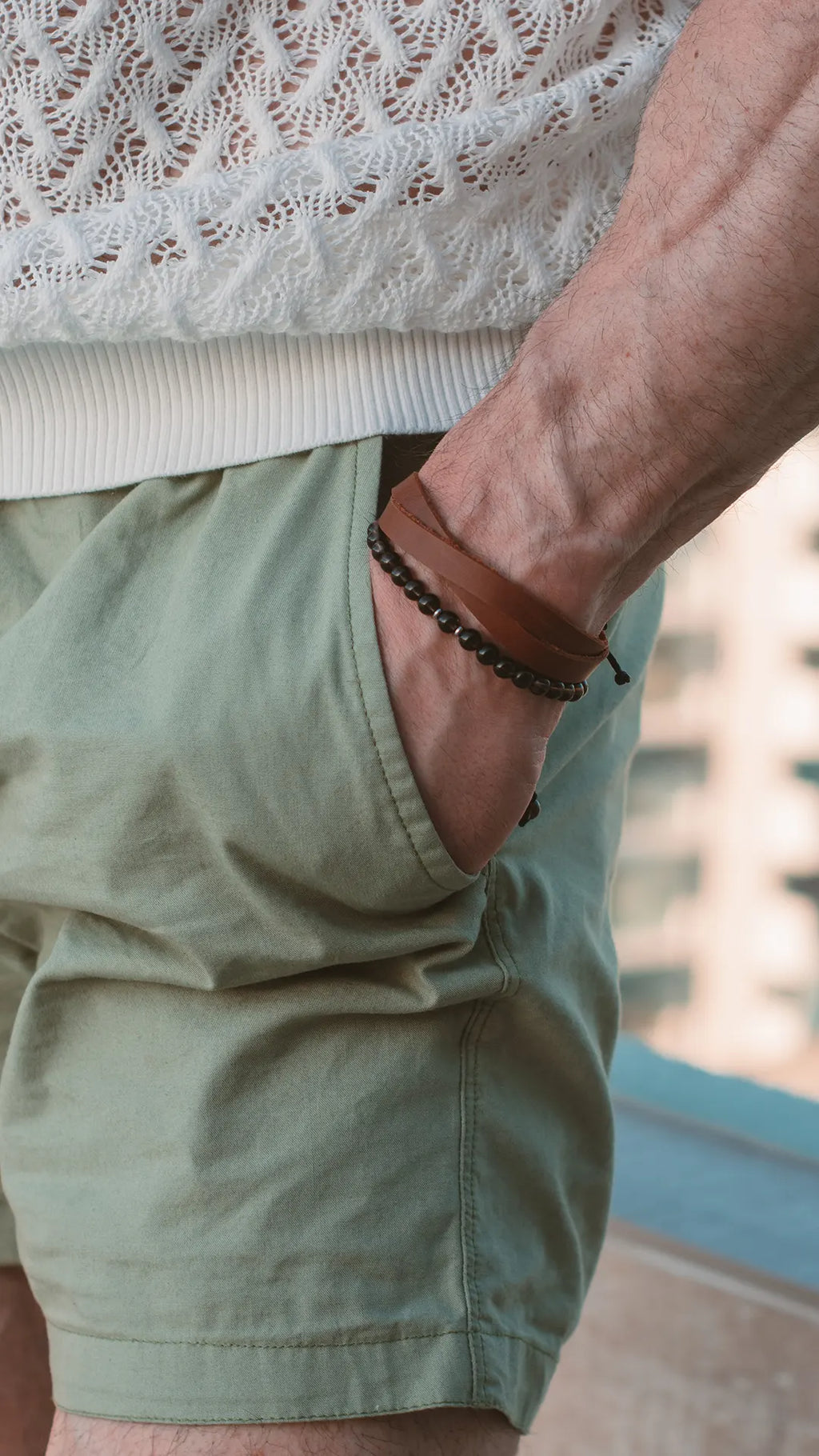 Pulsera de Cuarzo Ahumado para Hombre