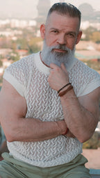 Pulsera de Cuarzo Ahumado para Hombre