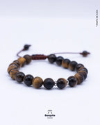Pulsera de ojo de tigre mate y brillante 8mm