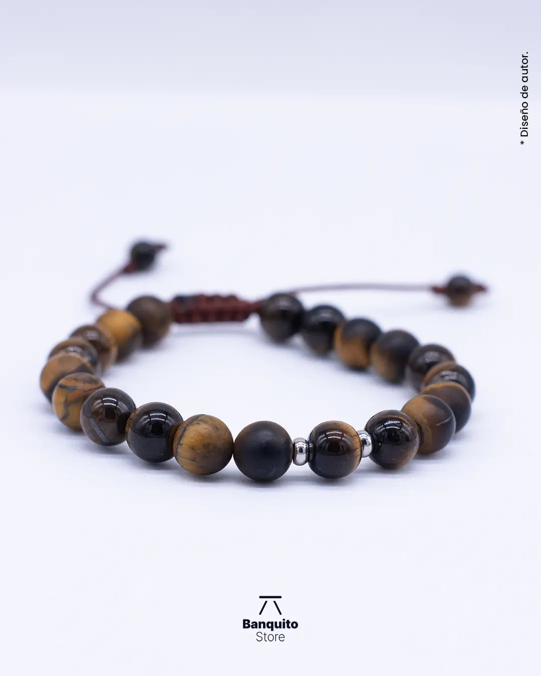 Pulsera de ojo de tigre mate y brillante 8mm