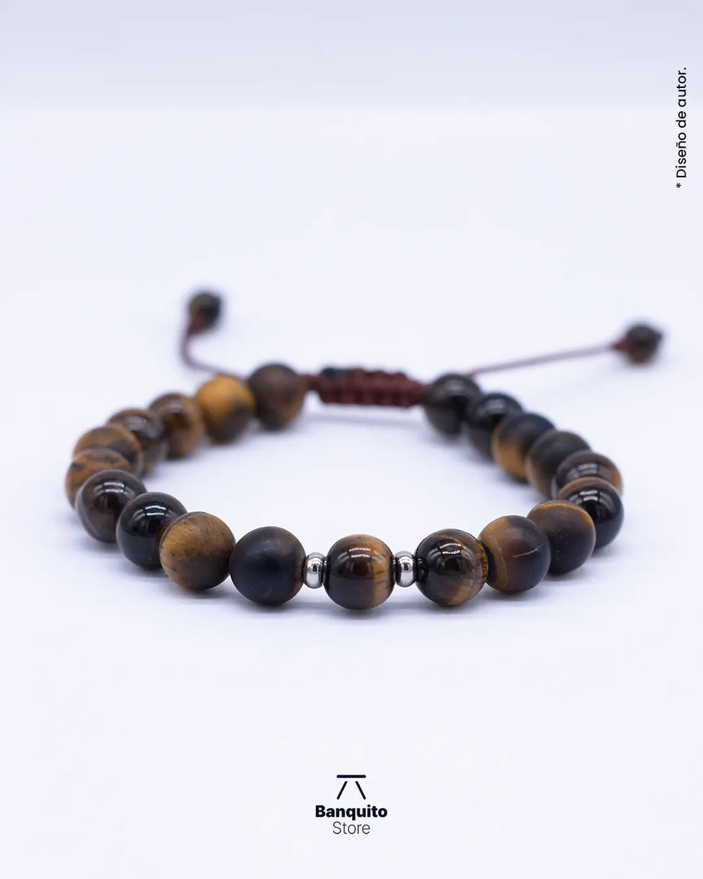 Pulsera de ojo de tigre mate y brillante 8mm