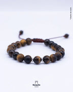 Pulsera de ojo de tigre mate y brillante 8mm