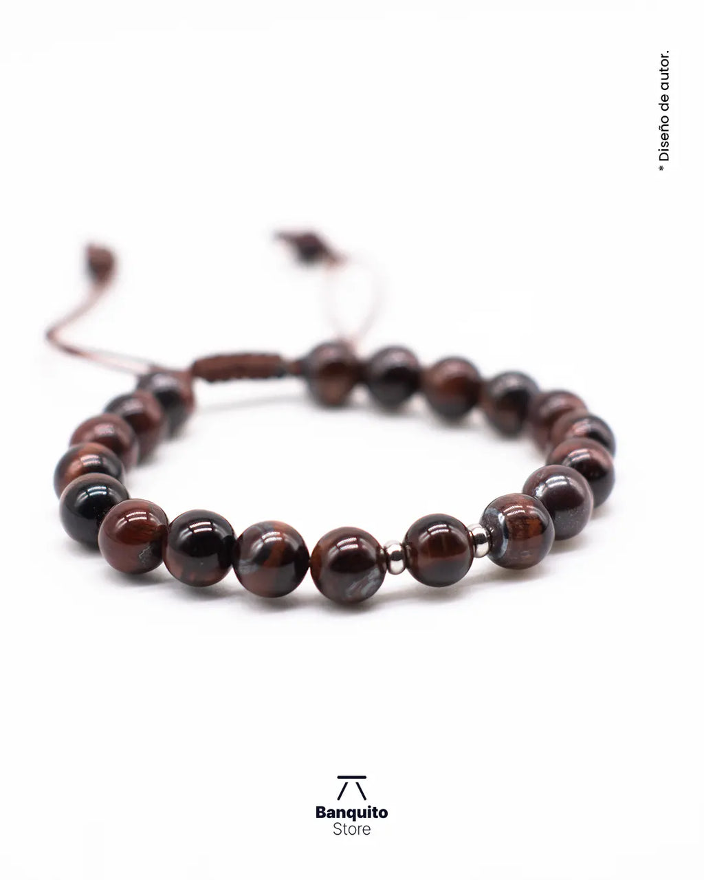 Pulsera de Ojo de Buey Natural 8 mm para Hombre