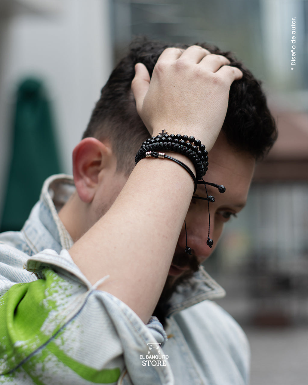 Set de Pulseras Con Obsidiana