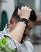 Set de Pulseras Con Obsidiana