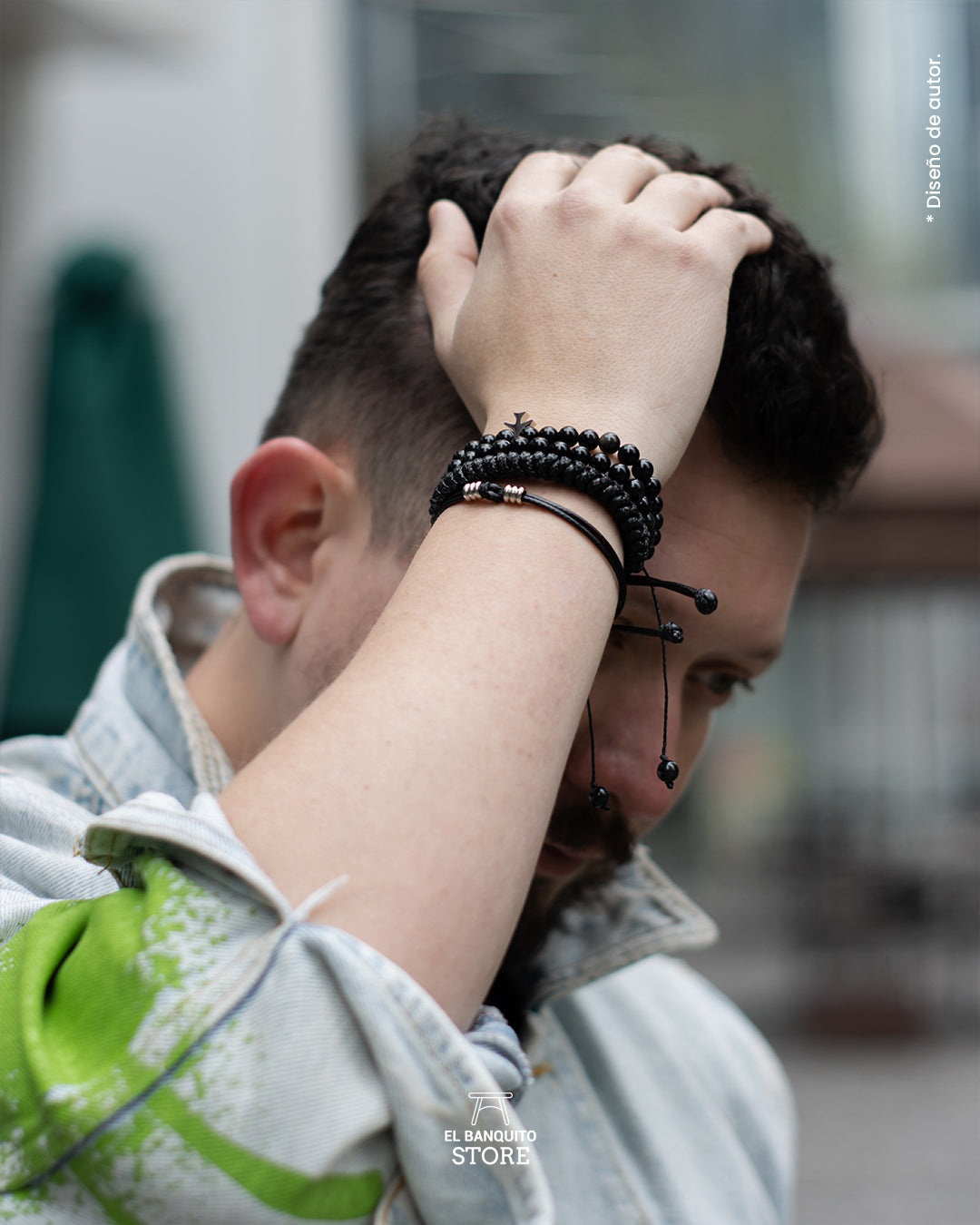 Set de Pulseras Con Obsidiana