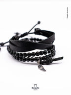Pulsera Turmalina Negra Para Hombre