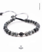 Pulsera Ojo de Halcón Gris simple