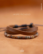 Pulsera de Jaspe Picasso para Hombre