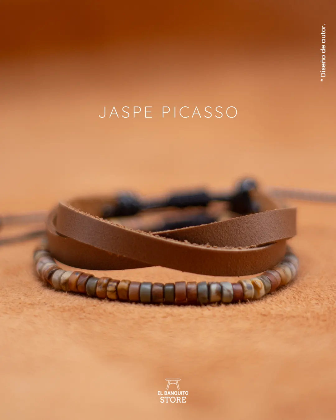 Pulsera de Jaspe Picasso para Hombre