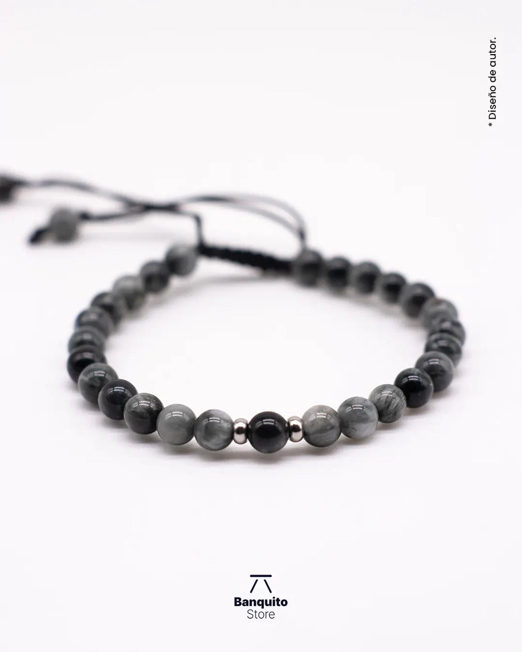 Pulsera Ojo de Halcón Gris simple