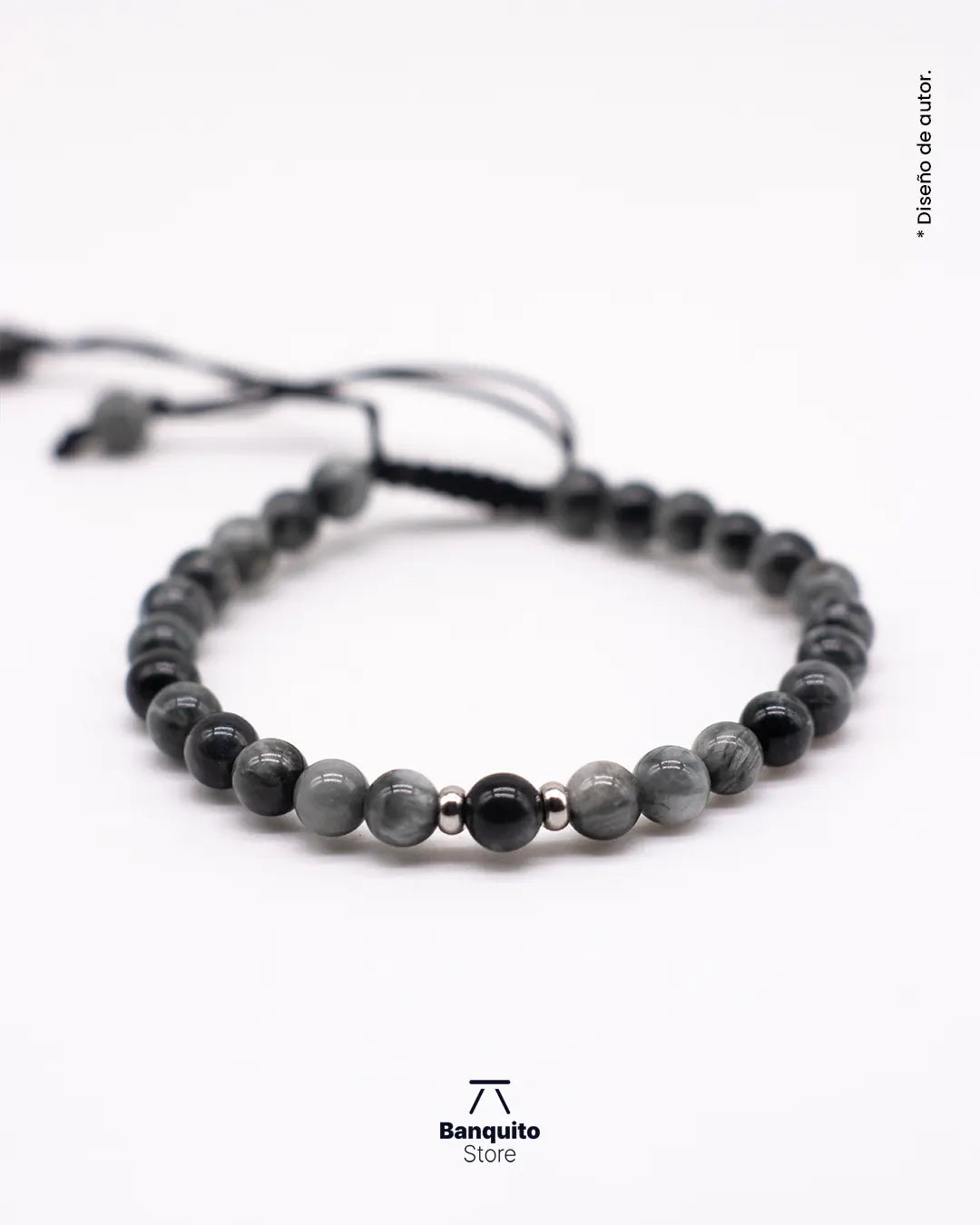 Pulsera Ojo de Halcón Gris simple
