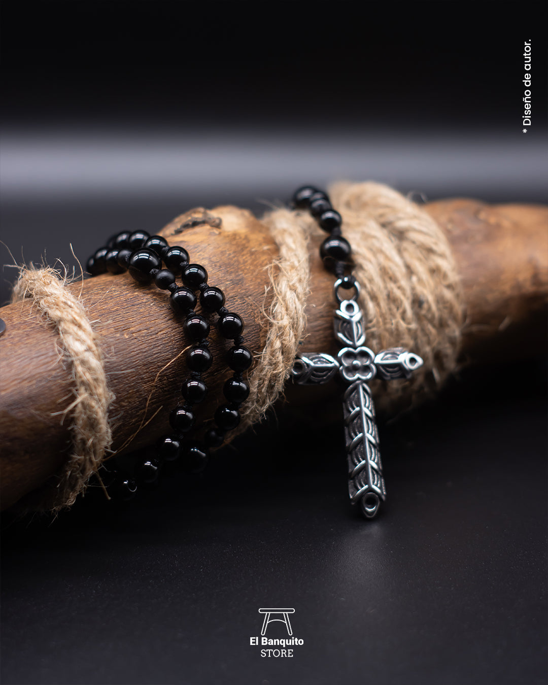 Collar de Onix Negro para Hombres