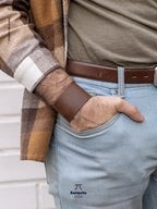 Muñequera de Cuero Natural para Hombre | Banquito Store