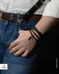 Pulsera Obsidiana Plateada