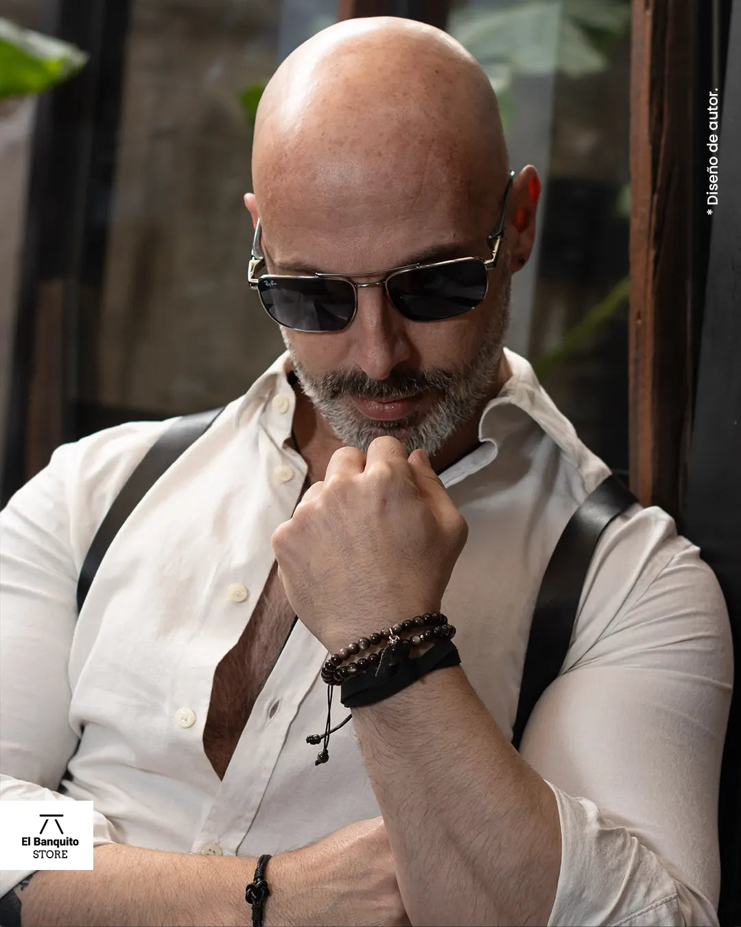 Pulsera Obsidiana Plateada