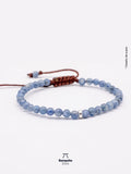 Pulsera de Cianita Natural 4mm con Plata 950