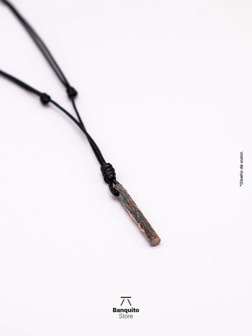Collar de cobre martillado | Diseño industrial masculino Chile