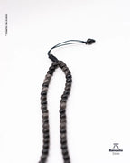 Collar masculino de obsidiana y granate | Hecho a mano en Chile