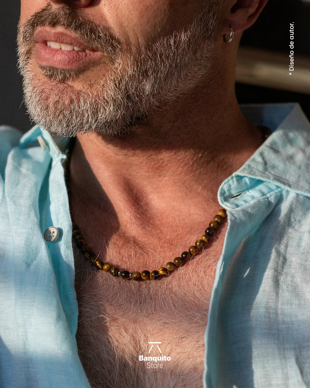 Collar Ojo de Tigre para Hombre