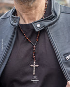 Collar Rosario de Ojo de Buey Matte y Brillante para Hombre