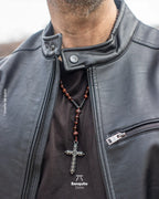 Collar Rosario de Ojo de Buey Matte y Brillante para Hombre
