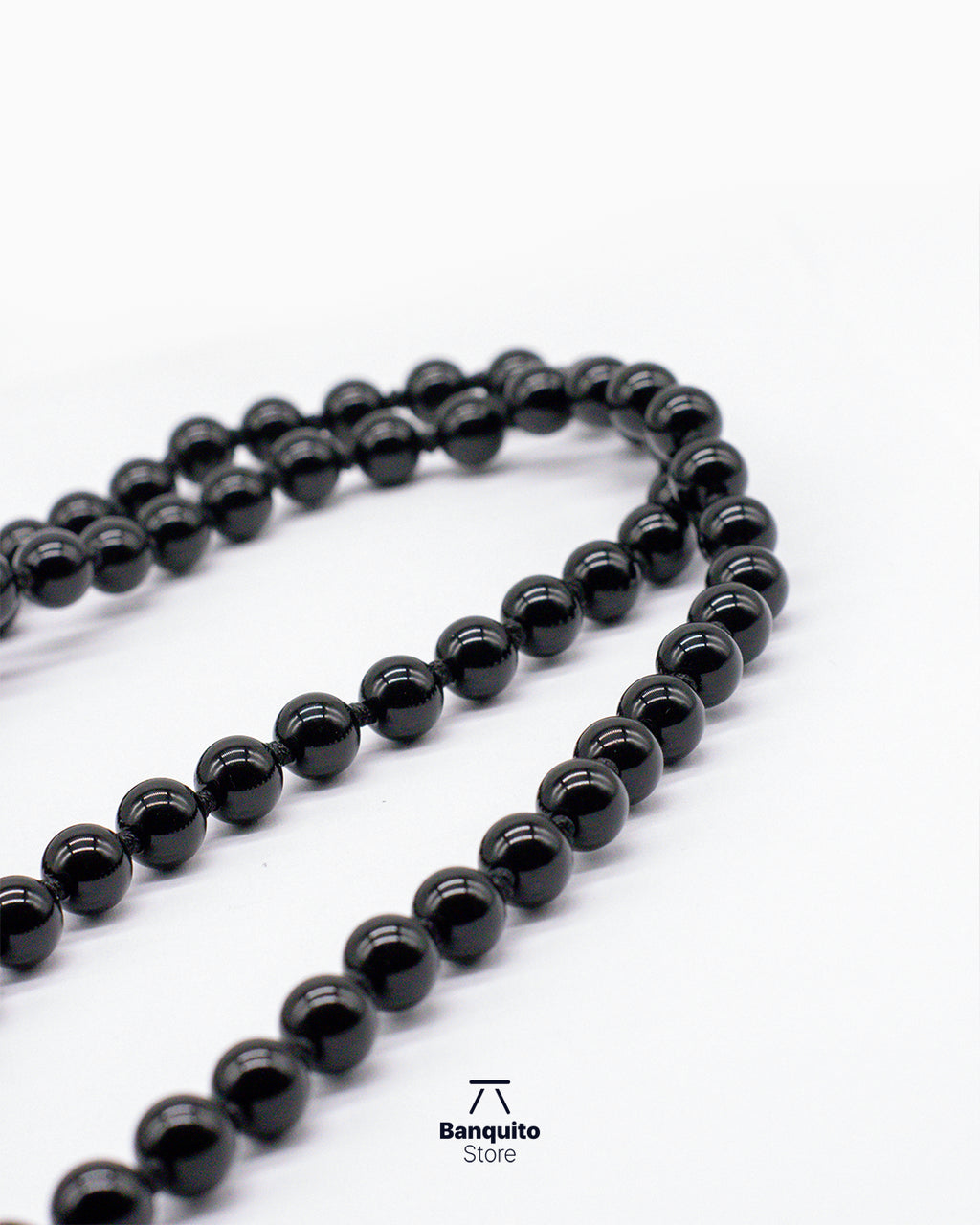 Collar de Ónix Natural con Piedra Nudo 8 mm para Hombre