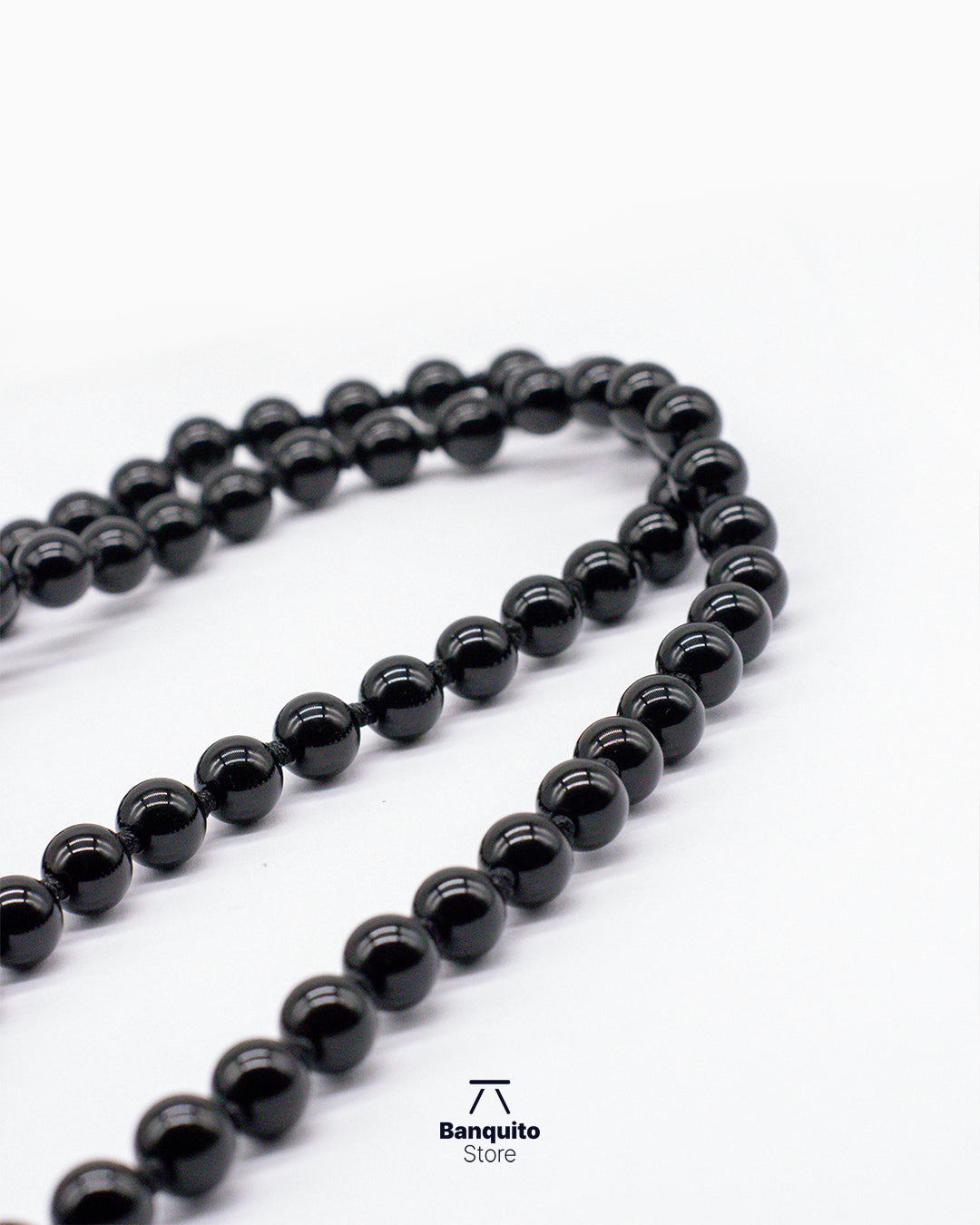 Collar de Ónix Natural con Piedra Nudo 8 mm para Hombre