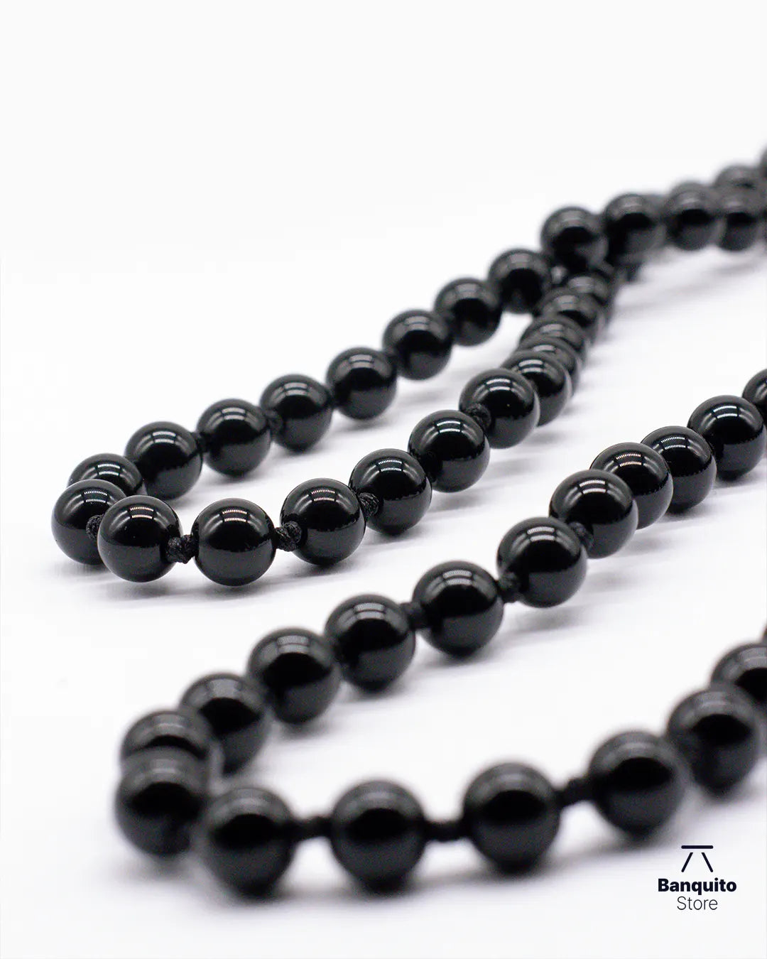 Collar de Ónix Natural con Piedra Nudo 8 mm para Hombre