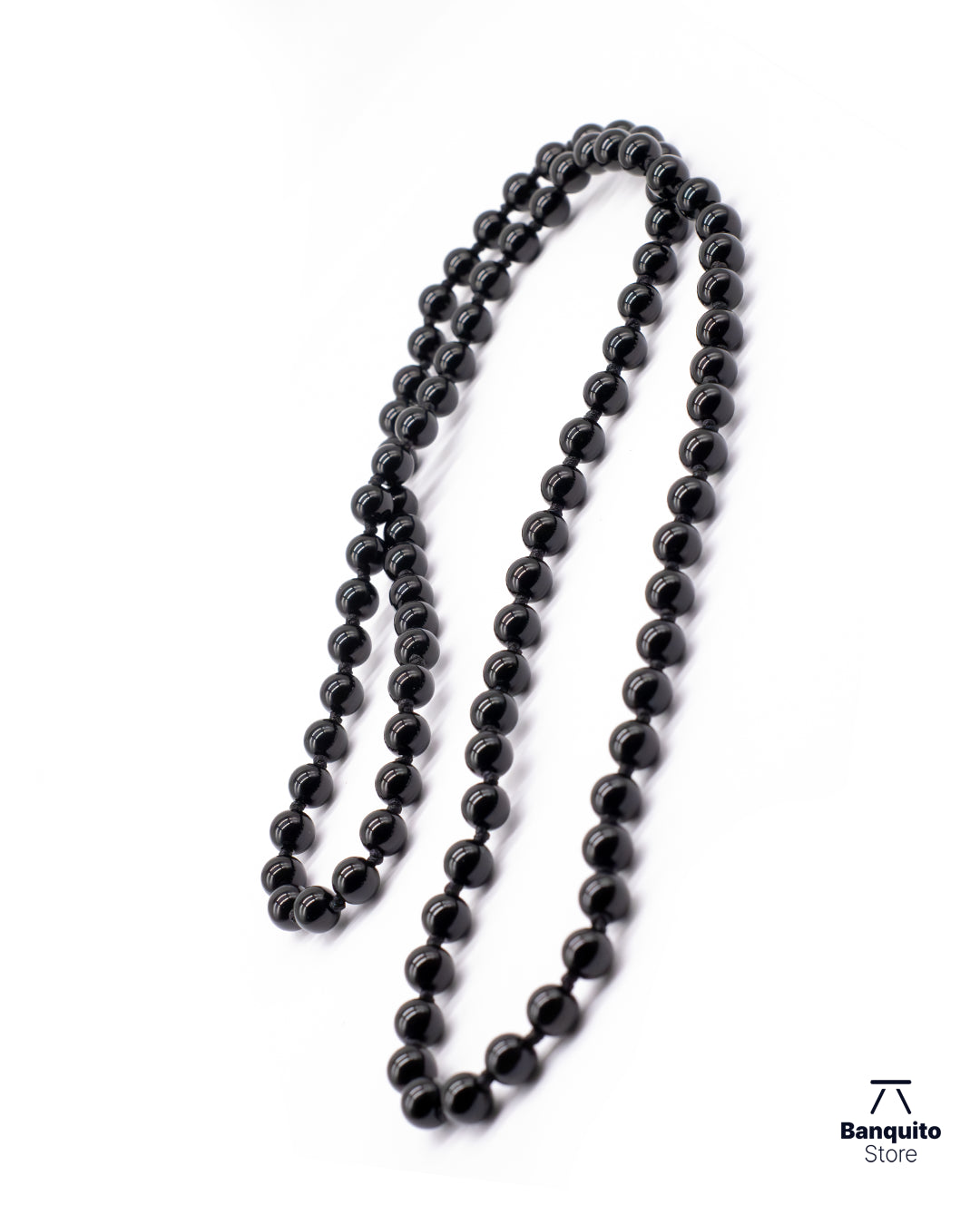 Collar de Ónix Natural con Piedra Nudo 8 mm para Hombre