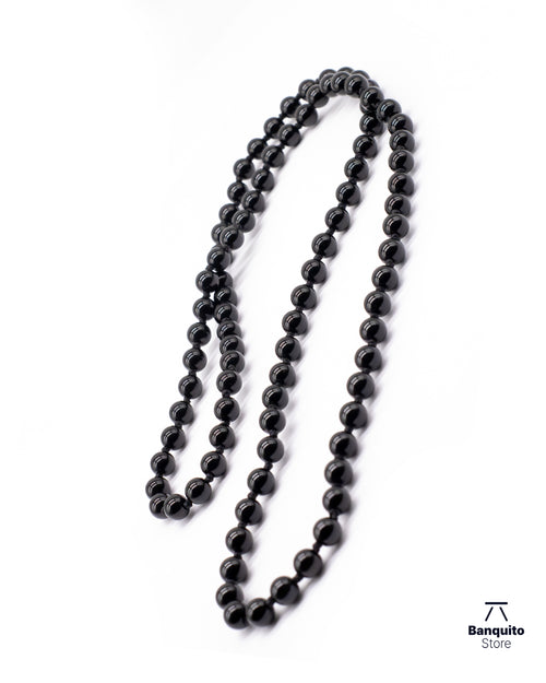 Collar de Ónix Natural con Piedra Nudo 8 mm para Hombre