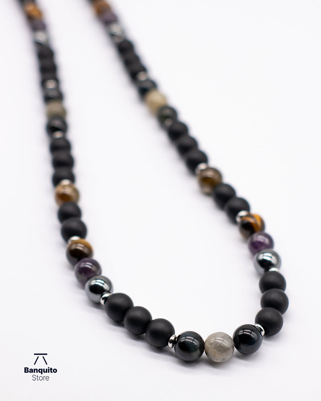 Collar de Piedras Naturales para Hombre: Ónix, Granate y Más