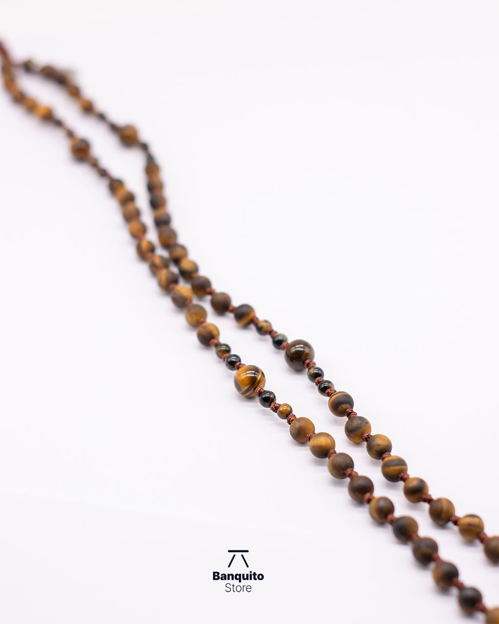 Rosario de Ojo de Tigre Matte y Brillante para Hombre