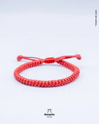 Pulsera Roja de Protección para Hombre con Nudo Tibetano