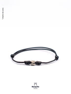 Pulsera de cordón minimalista con Plata 950