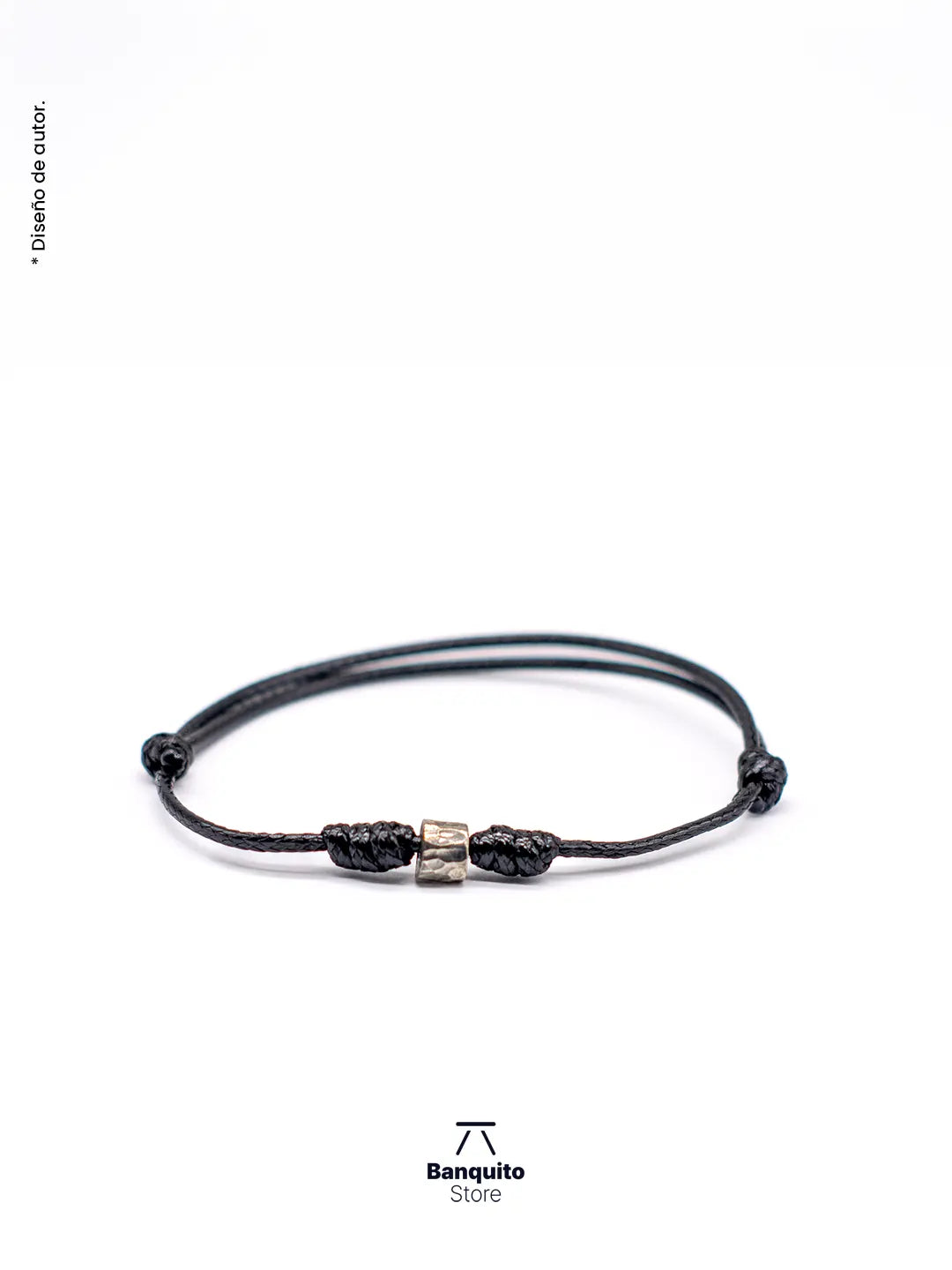 Pulsera de cordón minimalista con Plata 950