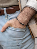 Pulsera de cordón minimalista con Plata 950