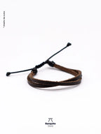 Pulsera de Cuero Café