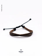 Pulsera de Cuero Café